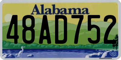 AL license plate 48AD752