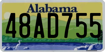 AL license plate 48AD755