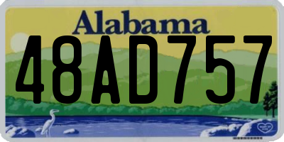 AL license plate 48AD757