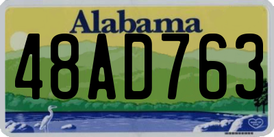 AL license plate 48AD763