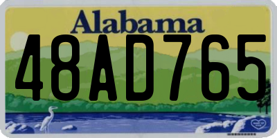 AL license plate 48AD765