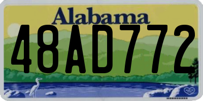 AL license plate 48AD772