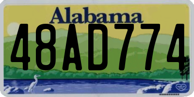 AL license plate 48AD774