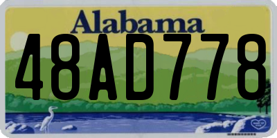 AL license plate 48AD778