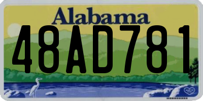AL license plate 48AD781