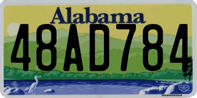 AL license plate 48AD784