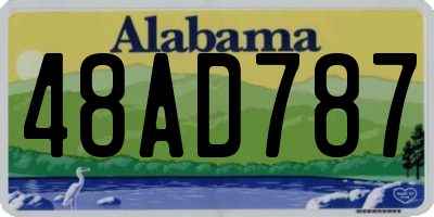 AL license plate 48AD787