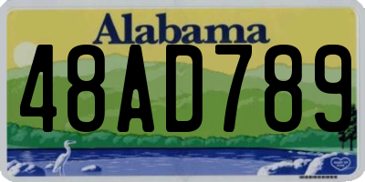 AL license plate 48AD789