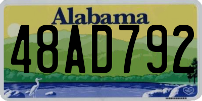 AL license plate 48AD792