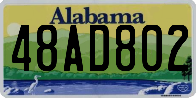 AL license plate 48AD802