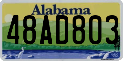 AL license plate 48AD803