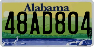 AL license plate 48AD804