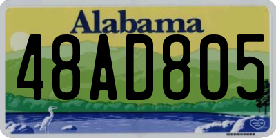 AL license plate 48AD805