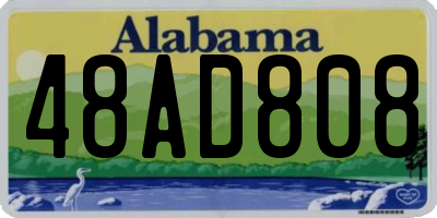 AL license plate 48AD808