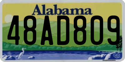 AL license plate 48AD809