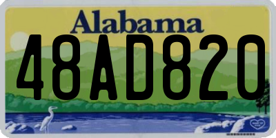AL license plate 48AD820