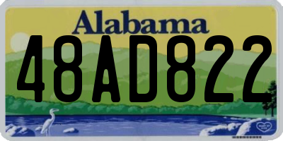 AL license plate 48AD822