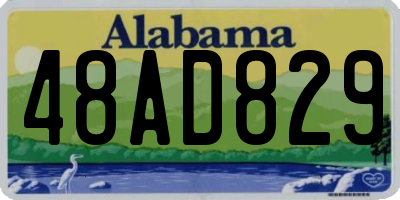 AL license plate 48AD829