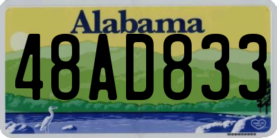 AL license plate 48AD833