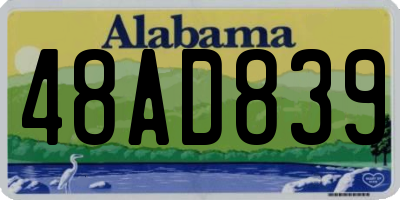 AL license plate 48AD839