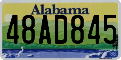 AL license plate 48AD845