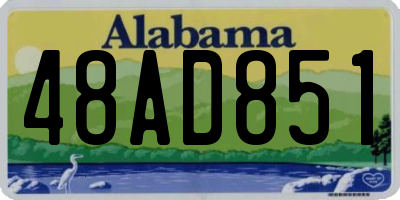 AL license plate 48AD851
