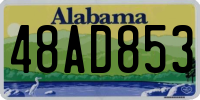 AL license plate 48AD853