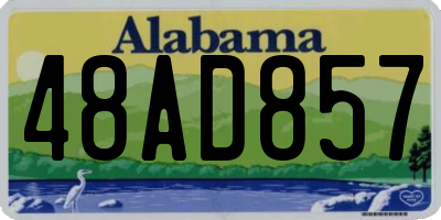 AL license plate 48AD857