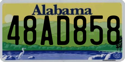 AL license plate 48AD858