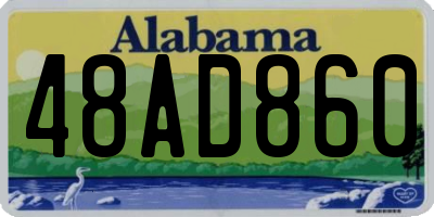 AL license plate 48AD860