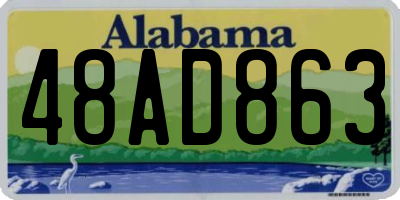AL license plate 48AD863