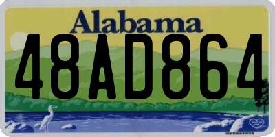 AL license plate 48AD864