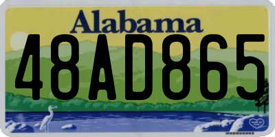 AL license plate 48AD865