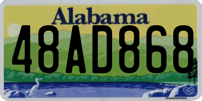 AL license plate 48AD868