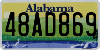 AL license plate 48AD869