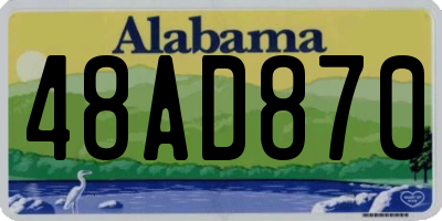 AL license plate 48AD870