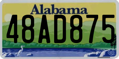 AL license plate 48AD875