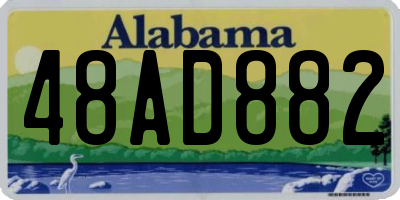 AL license plate 48AD882