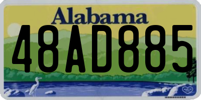 AL license plate 48AD885