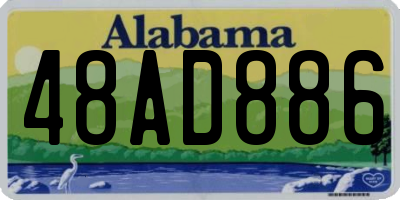 AL license plate 48AD886