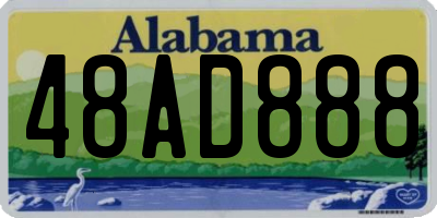 AL license plate 48AD888