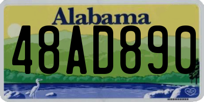 AL license plate 48AD890