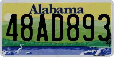 AL license plate 48AD893