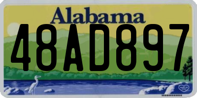 AL license plate 48AD897