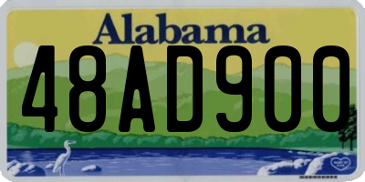 AL license plate 48AD900