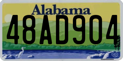 AL license plate 48AD904