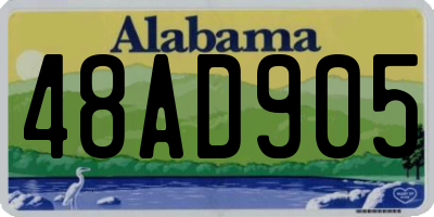 AL license plate 48AD905