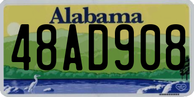 AL license plate 48AD908