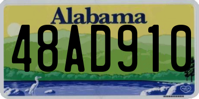 AL license plate 48AD910