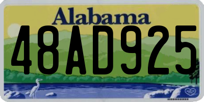 AL license plate 48AD925
